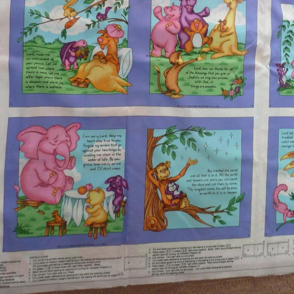 Fabric Panel Cut & Sew Cranston 'First Book of Faith' Quilting Sewing Cotton - Picture 3 of 5